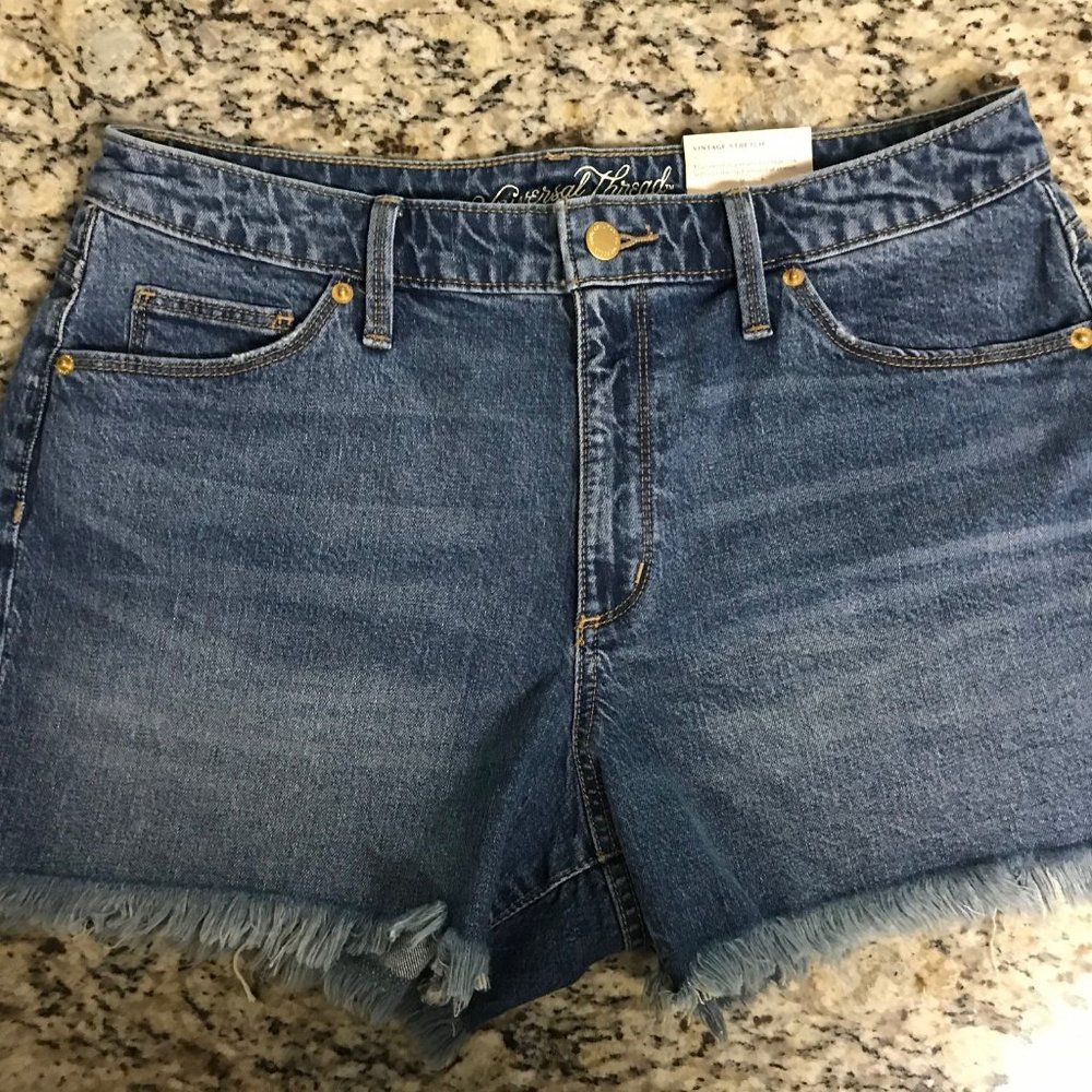 Universal Thread High Rise Jean Shorts size 12 NWT
